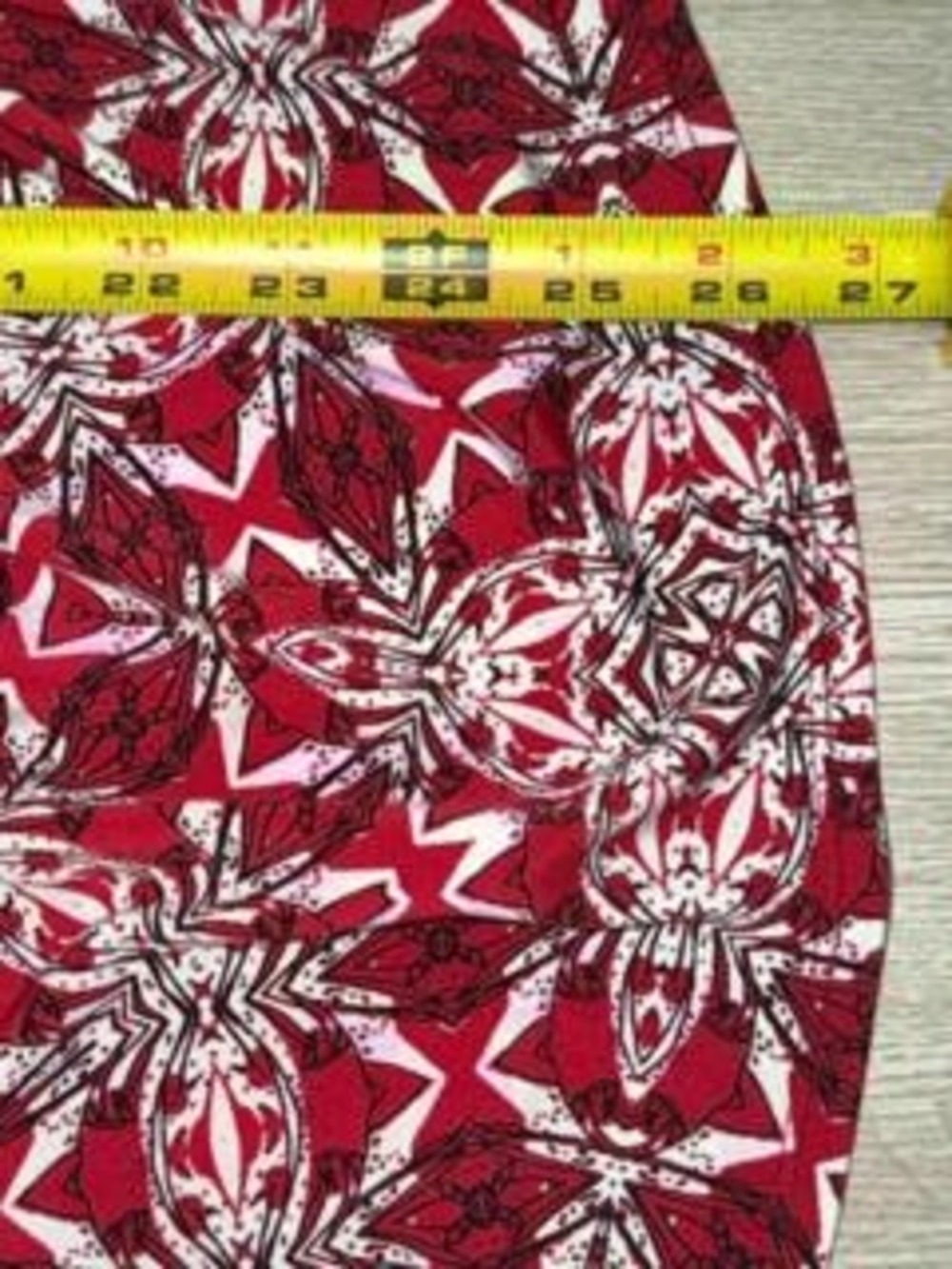 Alfani Red White Women's Red Patterned Blouse L - Picture 6 of 7